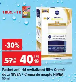 Carrefour Nivea pachet anti-rid revitalizant 55+ Ofertă