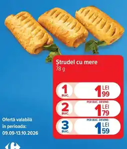 Carrefour Strudel cu mere Ofertă