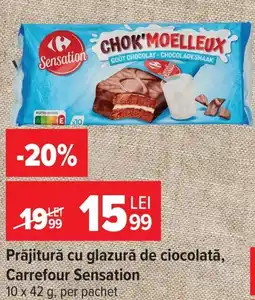 Carrefour Carrefour Sensation prăjitură cu glazură de ciocolată Ofertă