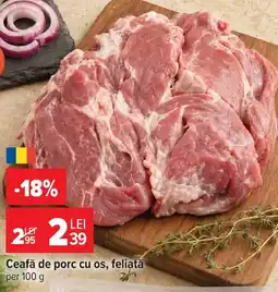 Carrefour Ceafă de porc cu os Ofertă