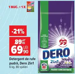 Carrefour Dero detergent de rufe pudră Ofertă