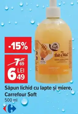 Carrefour Săpun lichid cu lapte și miere Ofertă
