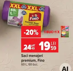 Carrefour Fino saci menajeri premium Ofertă