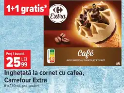 Carrefour Inghețată la cornet cu cafea Ofertă