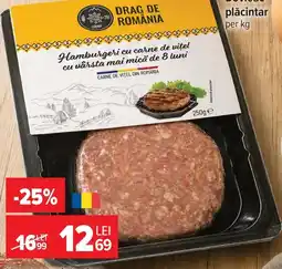 Carrefour Drag de românia hamburgeri cu carne de vițel Ofertă