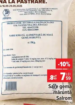 Carrefour Sare gemă măruntă Salrom Ofertă