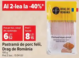 Carrefour Pastramă de porc felii Ofertă