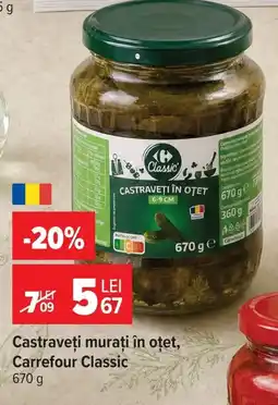 Carrefour Carrefour Classic castraveți murați în oțet Ofertă