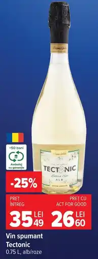 Carrefour Tectonic vin spumant alb/roze Ofertă