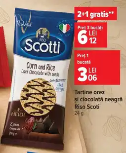 Carrefour Riso Scotti Tartine orez si ciocolata neagra Ofertă