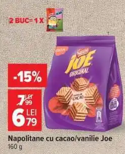 Carrefour Napolitane cu cacao/vanilie Joe Ofertă