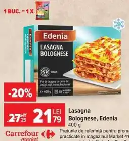 Carrefour Lasagna Bolognese Edenia Ofertă