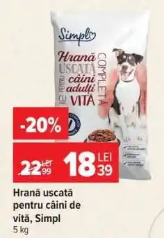 Carrefour Hrană uscată pentru câini de vită, Simpl Ofertă
