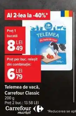 Carrefour Telemea de vacă, Carrefour Classic Ofertă