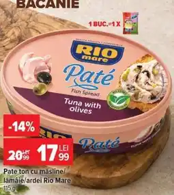 Carrefour Pate ton cu măsline/lămâie/ardei Rio Mare Ofertă