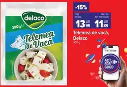 Carrefour Telemea de vacă Delaco Ofertă