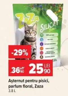 Carrefour Așternut pentru pisici, parfum floral, Zaza Ofertă