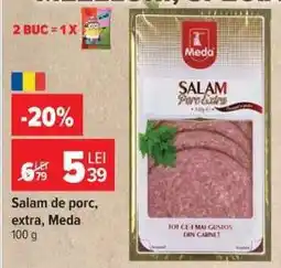 Carrefour Salam de porc, extra, Meda Ofertă
