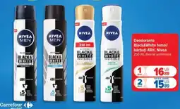 Carrefour Deodorante Black&White femei/bărbați 48H, Nivea Ofertă