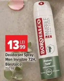 Carrefour Deodorant Spray Men Invisible 72H, Borotalco Ofertă