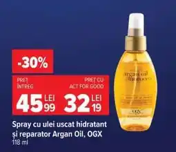 Carrefour Spray cu ulei uscat hidratant și reparator Argan Oil, OGX Ofertă