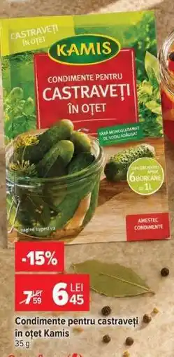 Carrefour Condimente pentru castraveți în oțet Kamis Ofertă