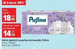 Carrefour Hârtie igienică cu parfum de lavandă, Pufina Ofertă