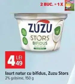 Carrefour Iaurt natur cu bifidus Zuzu Stors Ofertă