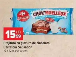 Carrefour Prăjitură cu glazură de ciocolată, Carrefour Sensation Ofertă