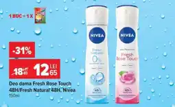 Carrefour Deo dama Fresh Rose Touch 48H/Fresh Natural 48H, Nivea Ofertă