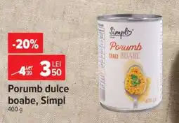 Carrefour Porumb dulce, boabe, Simpl Ofertă