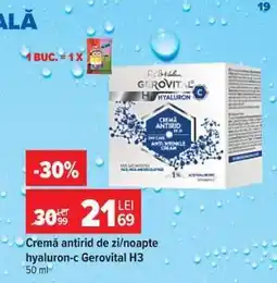 Carrefour Cremă antirid de zi/noapte hyaluron-c Gerovital H3 Ofertă