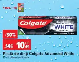Carrefour Pastă de dinți Colgate Advanced White Ofertă