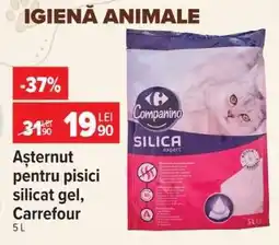 Carrefour Așternut pentru pisici Silicat gel, Carrefour Ofertă