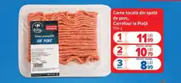 Carrefour Carne tocată din spată de porc Ofertă