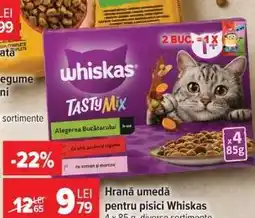 Carrefour Hrană umedă pentru pisici Whiskas Ofertă