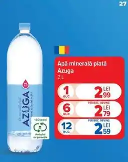 Carrefour Apă minerală plată Azuga Ofertă