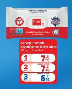 Carrefour Șervețele umede dezinfectante Expert Wipes Ofertă