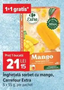 Carrefour Înghețată sorbet cu mango, Carrefour Extra Ofertă