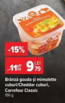 Carrefour Brânză gouda și mimolette cuburi/Cheddar cuburi, Carrefour Classic Ofertă