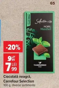 Carrefour Ciocolată neagră, Carrefour Selection Ofertă