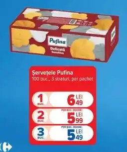 Carrefour Șervețele Pufina Ofertă