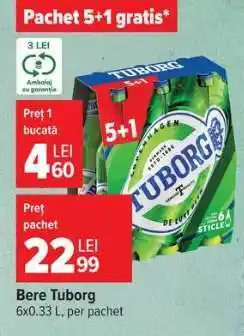 Carrefour Bere Tuborg Ofertă