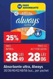 Carrefour Absorbante ultra, Always Ofertă