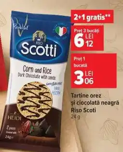 Carrefour Tartine orez și ciocolată neagră Riso Scotti Ofertă