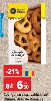 Carrefour Covrigei cu cașcaval/brânză/chimen, Drag de România Ofertă