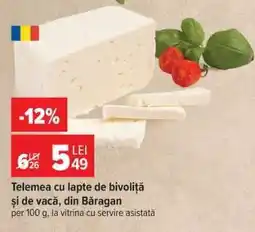 Carrefour Telemea cu lapte de bivoliță și de vacă, din Bărăgan Ofertă