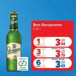 Carrefour Bere Staropramen 0.33 L Ofertă