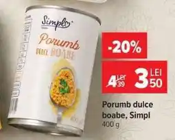 Carrefour Porumb dulce, boabe, Simpl Ofertă