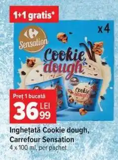 Carrefour Înghețată cookie dough, Carrefour Sensation Ofertă